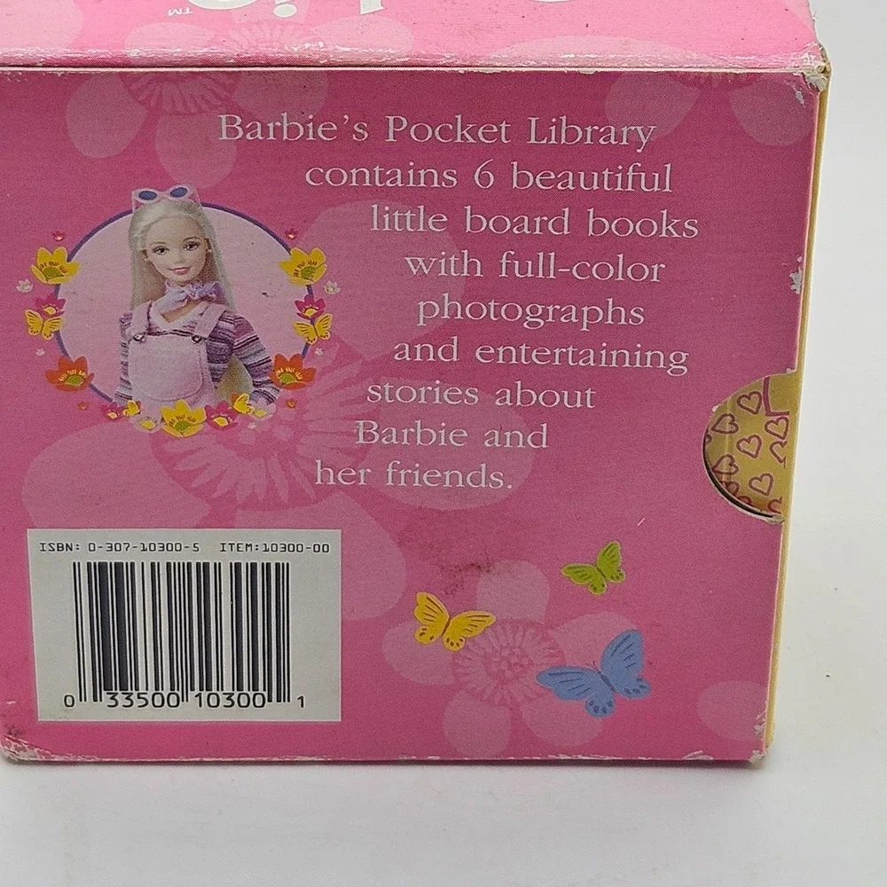 Vintage 1998 Barbie Pocket Library Golden Books Complete 6 Board Book Box Set